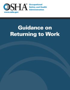 OSHA Guidance on Returning to Work