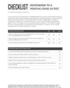 Responding to a Positive COVID-19 Test Checklist
